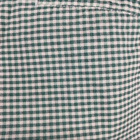 Old Navy Khaki Gingham Shorts Green and White checkered Sz 10 - Picture 3 of 4